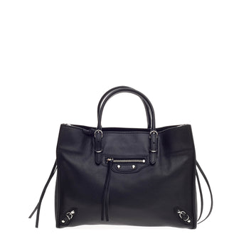 Balenciaga Papier A4 Zip Around Classic Studs Leather Mini