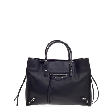 Balenciaga Papier A4 Zip Around Classic Studs Leather Mini