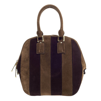 Burberry Orchard Bag Striped Suede Medium