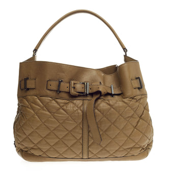 Burberry Enmore Hobo Quilted Leather Medium