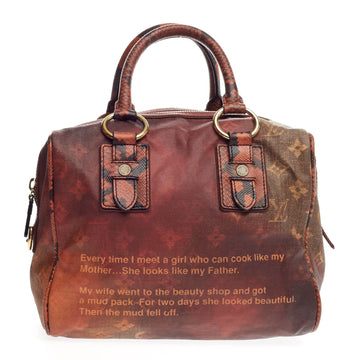 Louis Vuitton Limited Edition Mancrazy Jokes Monogram Canvas and Snakeskin