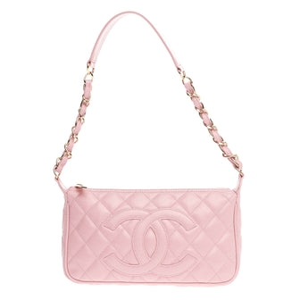 Chanel Timeless CC Chain Shoulder Bag Quilted Caviar Small