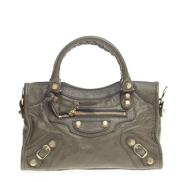 Balenciaga City Giant Studs Leather Mini