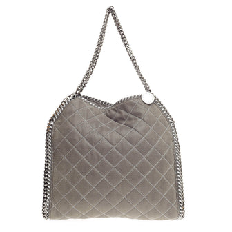 Stella McCartney Falabella Tote Quilted Faux Suede Small