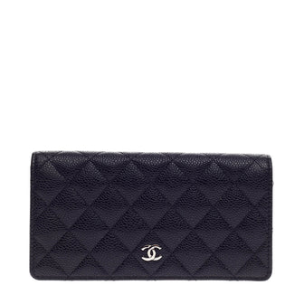 Chanel L-Yen Wallet Quilted Caviar