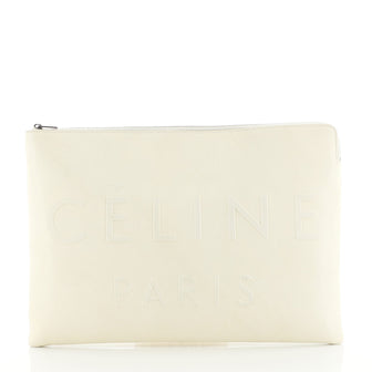 Celine Made In Pouch Leather Large Neutral 441521