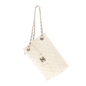 Chanel Upside Down Flap Bag Quilted Patent