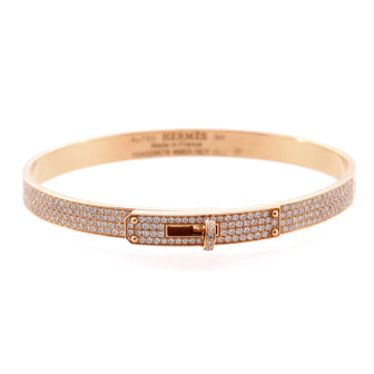 Hermes Kelly Bracelet 18k Rose Gold with Diamonds