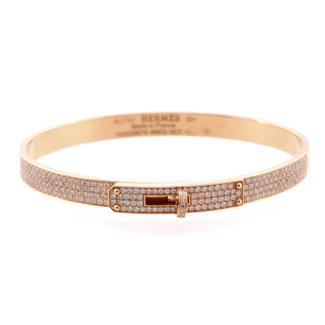 Kelly Bracelet 18K Rose Gold with Full Pave Diamonds Small